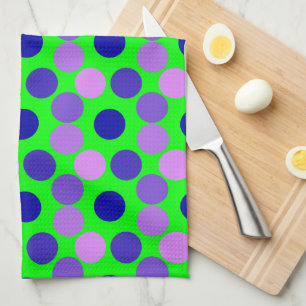Portes de vue violet vert serviette de cuisine