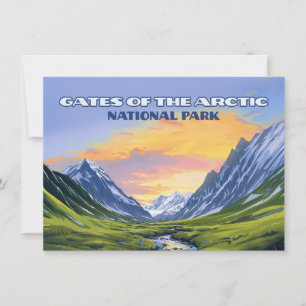 Portes du parc national de l'Arctique Carte plate 