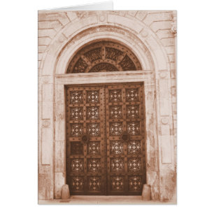 Portes en bois dans le Vieux Quartier Barcelone, E