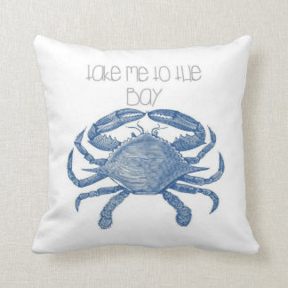 Portez-moi au coussin de crabe bleu de baie