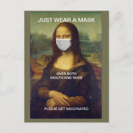 PORTEZ UNE CARTE POSTALE MASK MONA LISA
