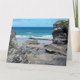 Porth Beach Newquay Cornwall Foto Karte