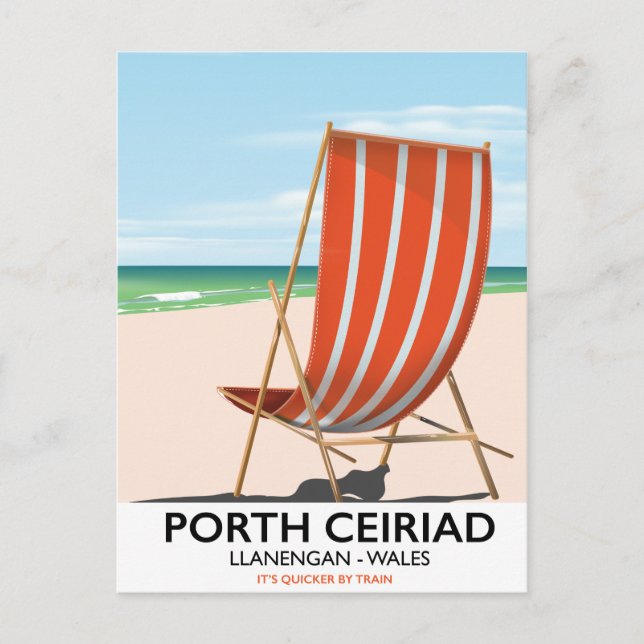 Porth Ceiriad Wales Beach Postkarte (Vorderseite)