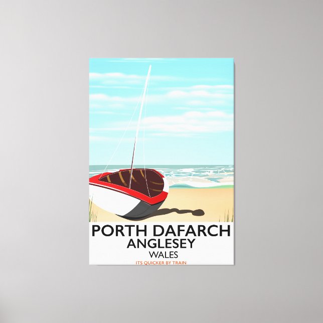 Porth Dafarch, Anglesey Vintage Reiseplakat Leinwanddruck (Vorderseite)
