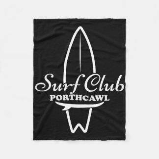 Porthcawl, Surf Club Retro-Surfbrett-Grafik Fleecedecke