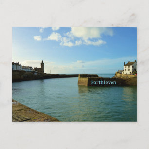 Porthleven Cornwall England Hafenmauer Postkarte