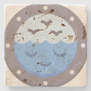 Porthole Steinuntersetzer