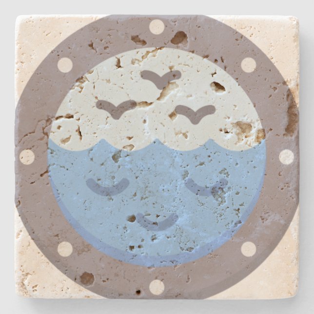 Porthole Steinuntersetzer (Vorderseite)