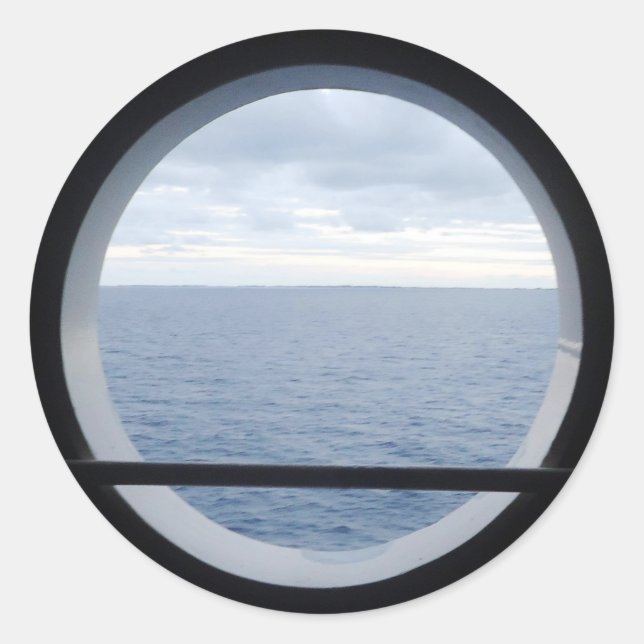 Porthole View Runder Aufkleber (Vorderseite)