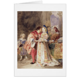 Portia et Bassanio, c.1826 (la semaine, encre