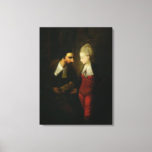 Portia und Shylock "vom Kaufmann von Venedig" A Leinwanddruck