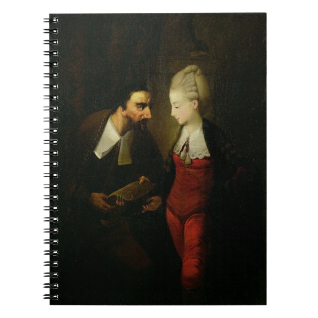 Portia und Shylock "vom Kaufmann von Venedig" A Notizblock (Vorderseite)