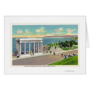 Portico über Plymouth Rock-Ansicht von Plymouth