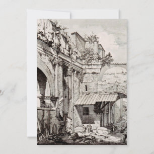 Portikus der Oktavia Rom Schwarz-Weiß-Kunst Einladung