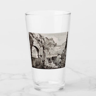 Portikus der Oktavia Rom Schwarz-Weiß-Kunst Glas