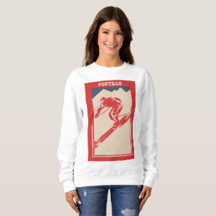 Portillo Chile Ski Resort Vintag Retro Rot Sweatshirt