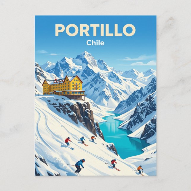 Portillo-Ski Resort Chile Postkarte (Vorderseite)