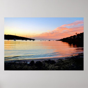 Portinatx Ibiza Sonnenuntergang Seelandschaft Poster