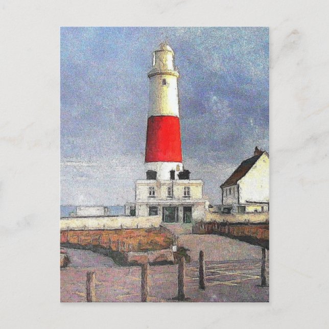 Portland Bill Lighthouse Postkarte (Vorderseite)