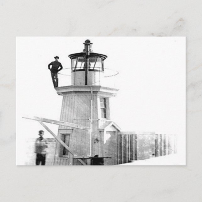 Portland Breakwater Lighthouse 2 Postkarte (Vorderseite)