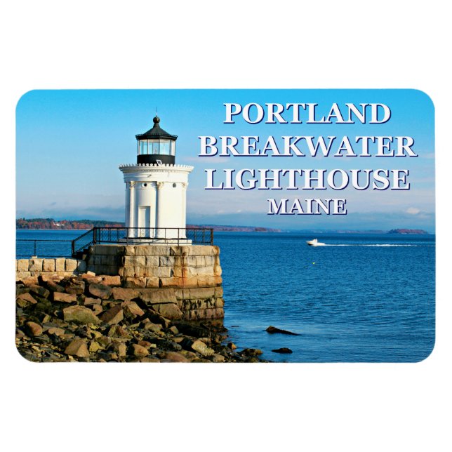 Portland Breakwater Lighthouse, Maine Magnet (Horizontal)