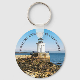 Portland Breakwater Lighthouse, Maine Schlüsselanh Schlüsselanhänger