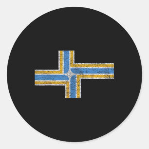 Portland City Flag Staat Oregon Pride Runder Aufkleber