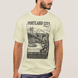 Portland City Oregon In Der Stadt der Rosen T-Shirt