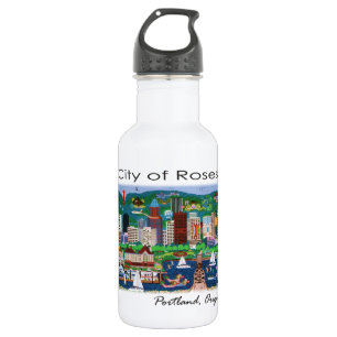 Portland~ die Stadt der Rosen Edelstahlflasche
