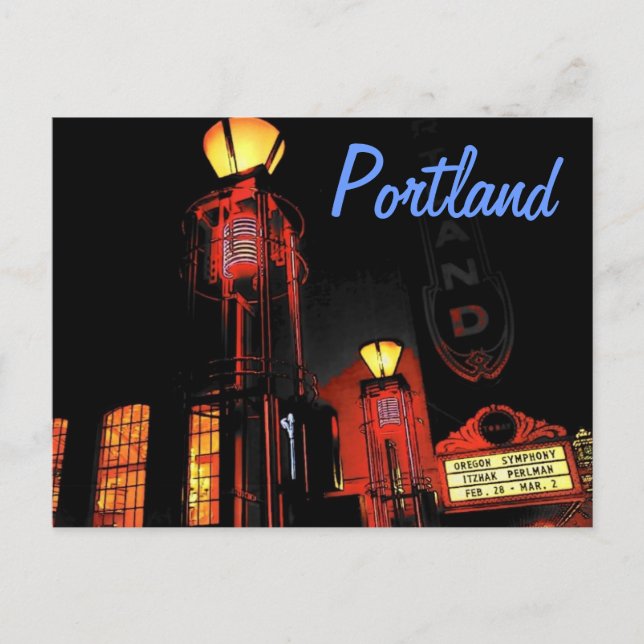 Portland en carte postale de nuit (Devant)