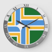 Portland Flag Große Uhr