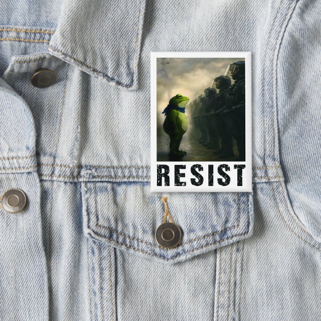 Portland Frosch Protest Button (Von Creator hochgeladen)