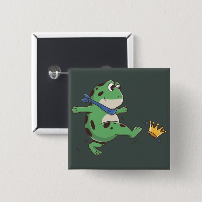Portland Frosch Protest gegen ICE  Button (Vorne & Hinten)