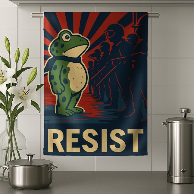 Portland Frosch Protest Geschirrtuch (Von Creator hochgeladen)
