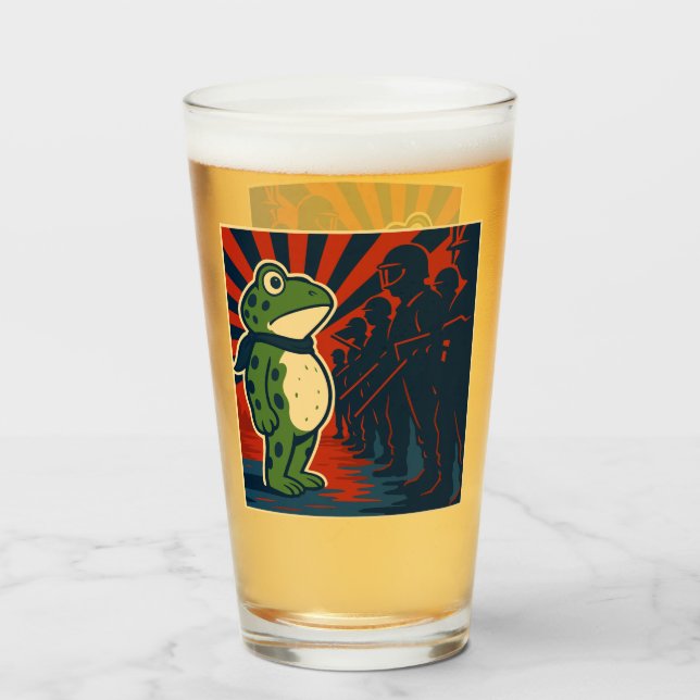 Portland Frosch Protest Glas (Rückseite (gefüllt))
