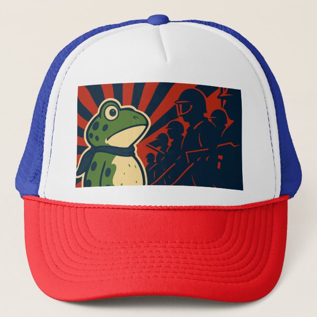 Portland Frosch Protest Truckerkappe (Vorderseite)