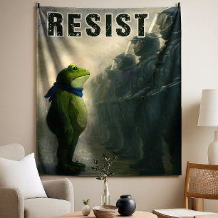 Portland Frosch Protest Wandteppich