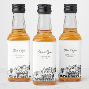 Portland Gastgeschenk Willkommensgeschenk Custom Alkoholflaschenetikett