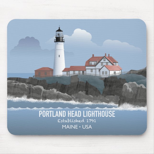 Portland Head Leuchtturm Mousepad (Vorne)