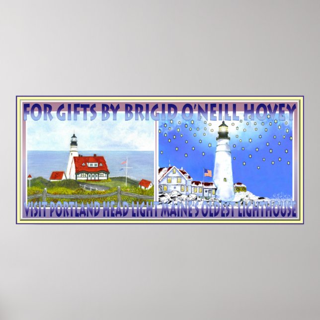 Portland Head Light, affiche de voyage pour Trolly (Devant)