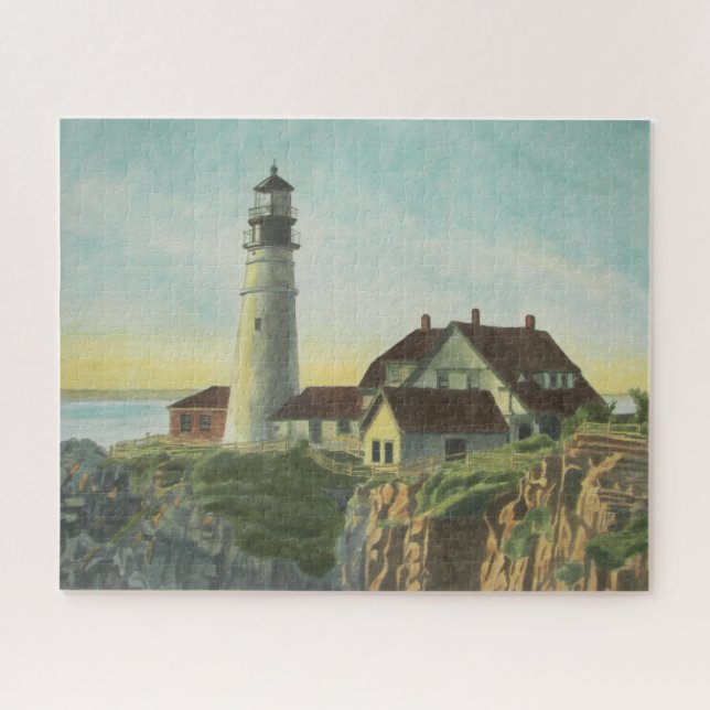Portland Head Light Aquarell (Horizontal)