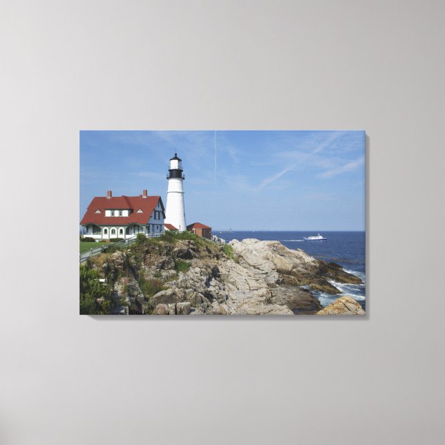 Portland Head Light, Cape Elizabeth, Maine, Leinwanddruck (Vorderseite)