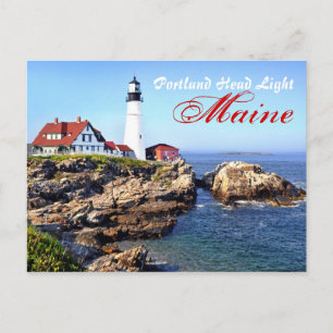 Portland Head Light, Cape Elizabeth, Maine, USA Postkarte