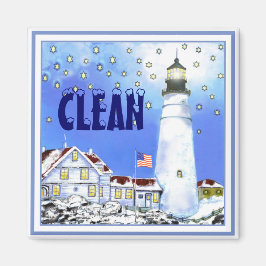 Portland Head Light Dishwasher Magnet CLEAN #1