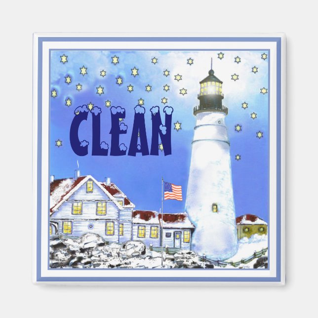 Portland Head Light Dishwasher Magnet CLEAN #1 (Vorne)