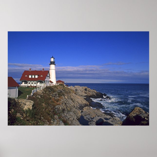 Portland Head Light Lighthouse Maine Poster (Vorne)