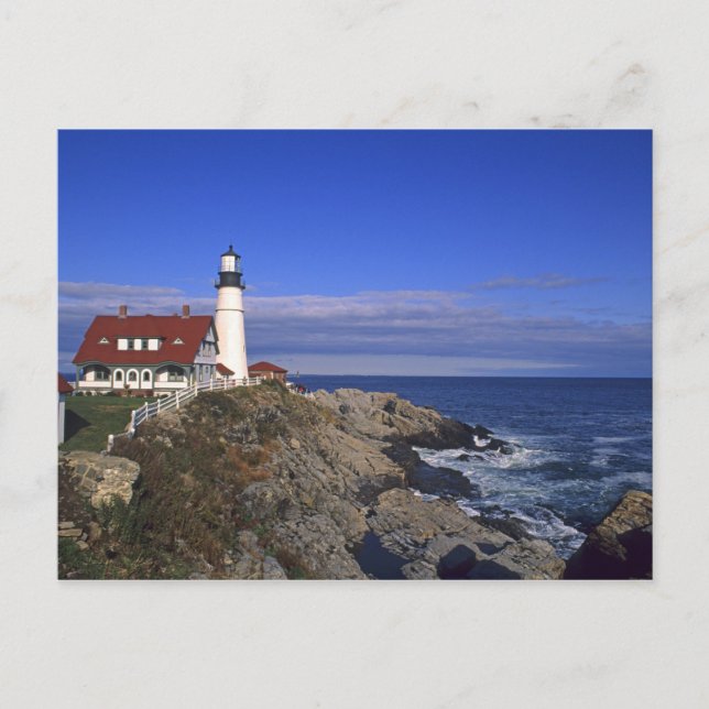 Portland Head Light Lighthouse Maine Postkarte (Vorderseite)