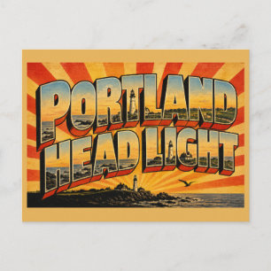 Portland Head Light Maine Felsige Klippen Ozean Ku Postkarte