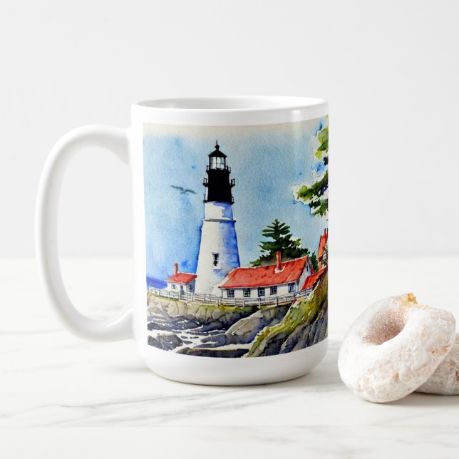 Portland Head Light Maine Kaffeetasse (Mit Donut)