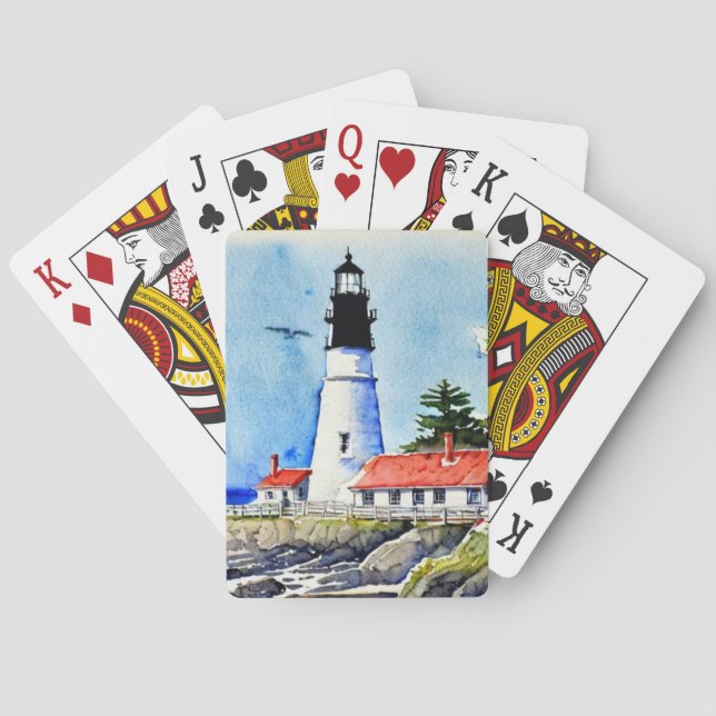 Portland Head Light Maine Spielkarten (Rückseite)